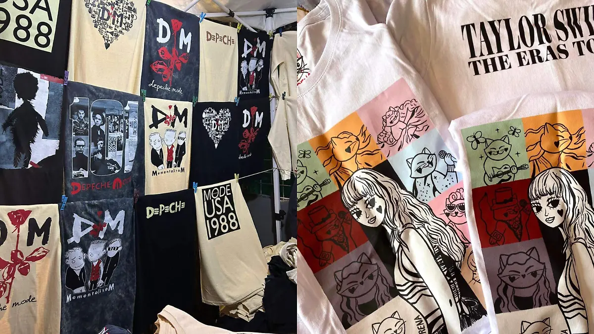 Tianguis de playeras de conciertos